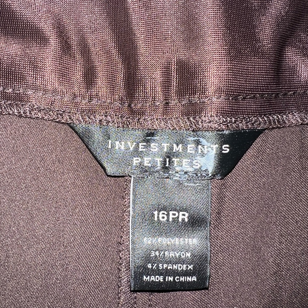 Women’s 16PR brown pull-on Slacks
